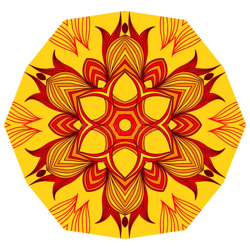 Floral mandala royalty free illustration