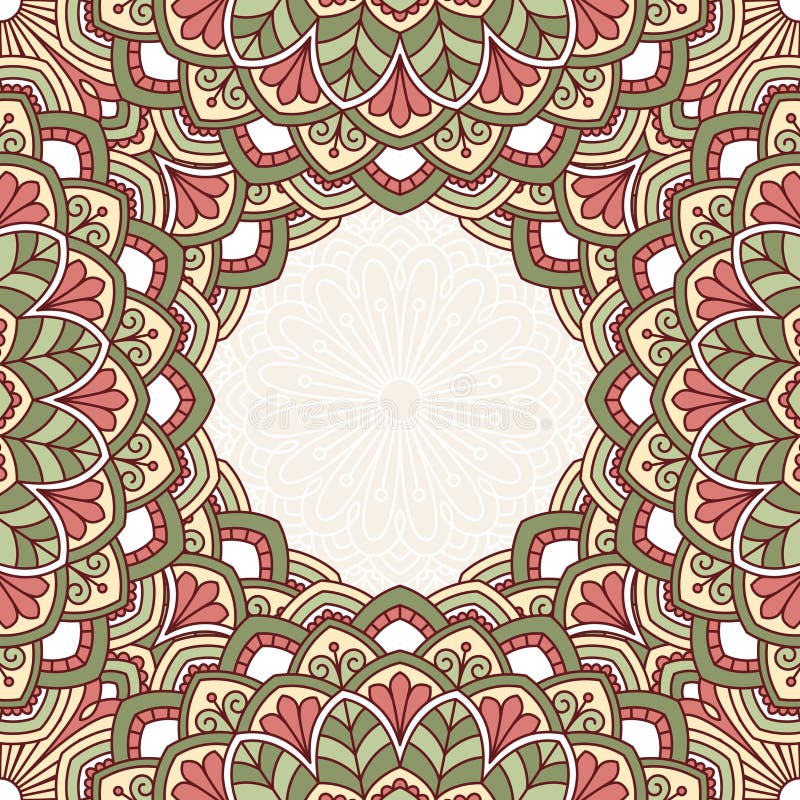 Floral oriental pattern stock vector. Illustration of flower 55218031