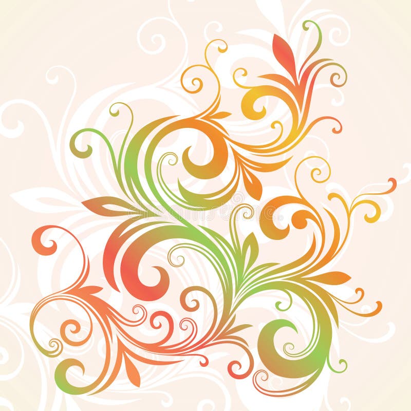 Butterfly and Floral Ornament, Element for Design Stock Vector ...