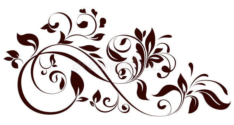 Floral ornament royalty free illustration