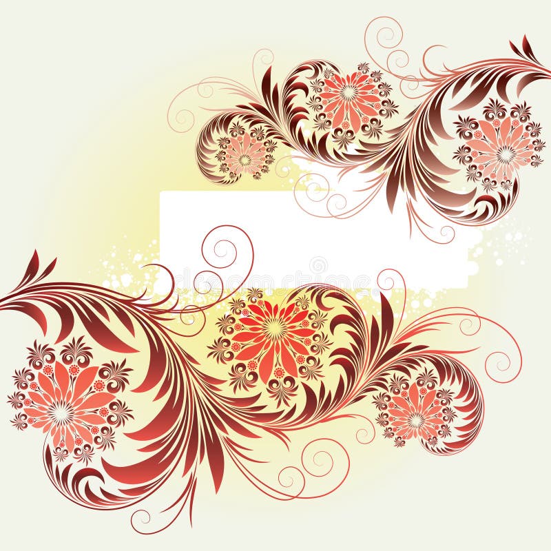 Floral ornament stock vector. Illustration of floral, creativity - 6310876