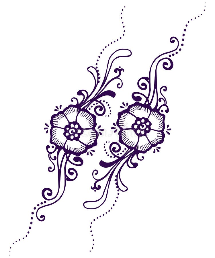 Floral Paisley Henna vector illustration Floral Paisley Henna vector illustration