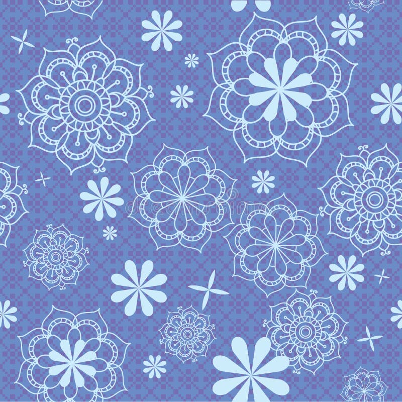 Floral pattern in blue