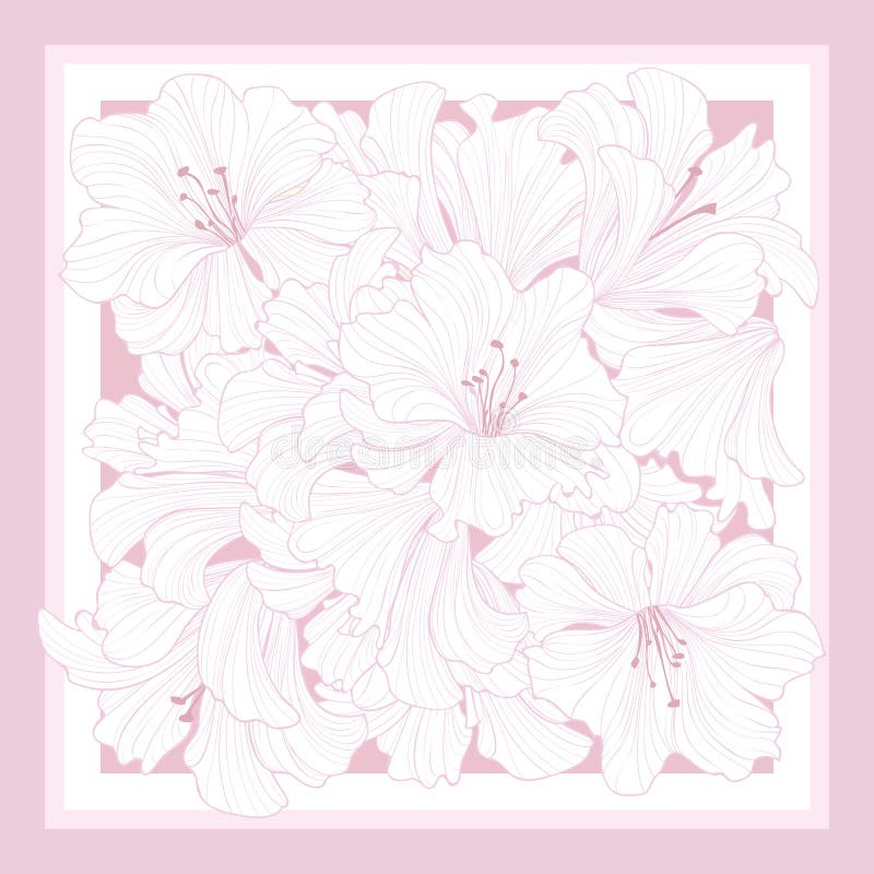 Floral pattern decor for silk tiussiue. Flower background