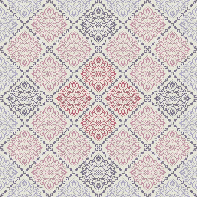 Floral Pattern. Wallpaper Baroque, Damask. Seamless Vector Background