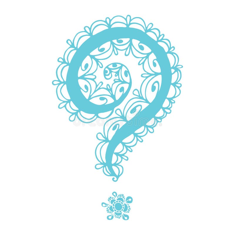 Floral Question Mark Stock Illustration Image 61891013
