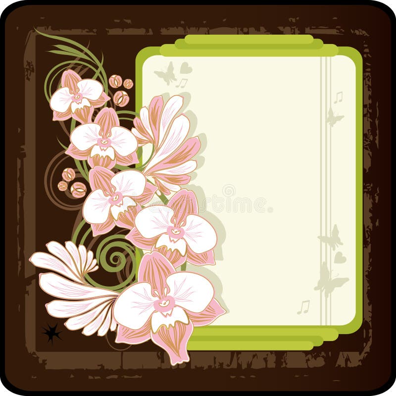 Floral retro background