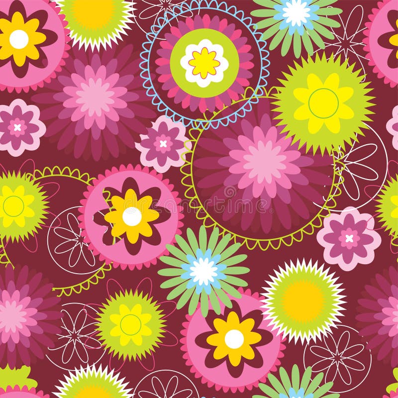 Floral retro pattern