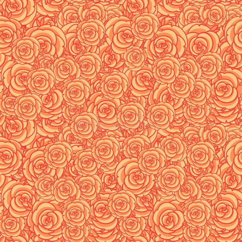 Floral roses seamless pattern royalty free illustration