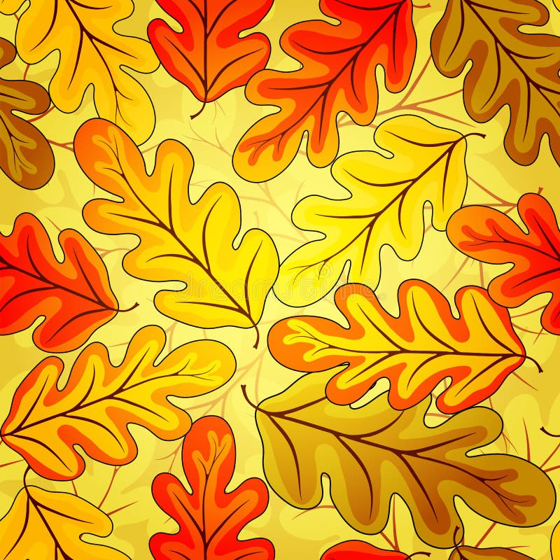 Floral seamless autumn`s pattern