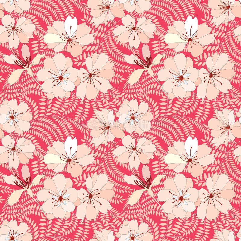 Floral seamless background. gentle flower pattern.