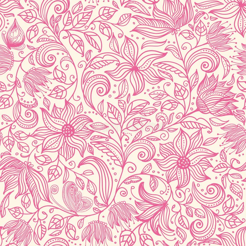 Floral seamless pattern. Colorful background wallpaper illustration with vintage summer flowers leaves and ornaments. Vector textu vector illustration Floral seamless pattern. Colorful background wallpaper illustration with vintage summer flowers leaves and ornaments. Vector textu vector illustration