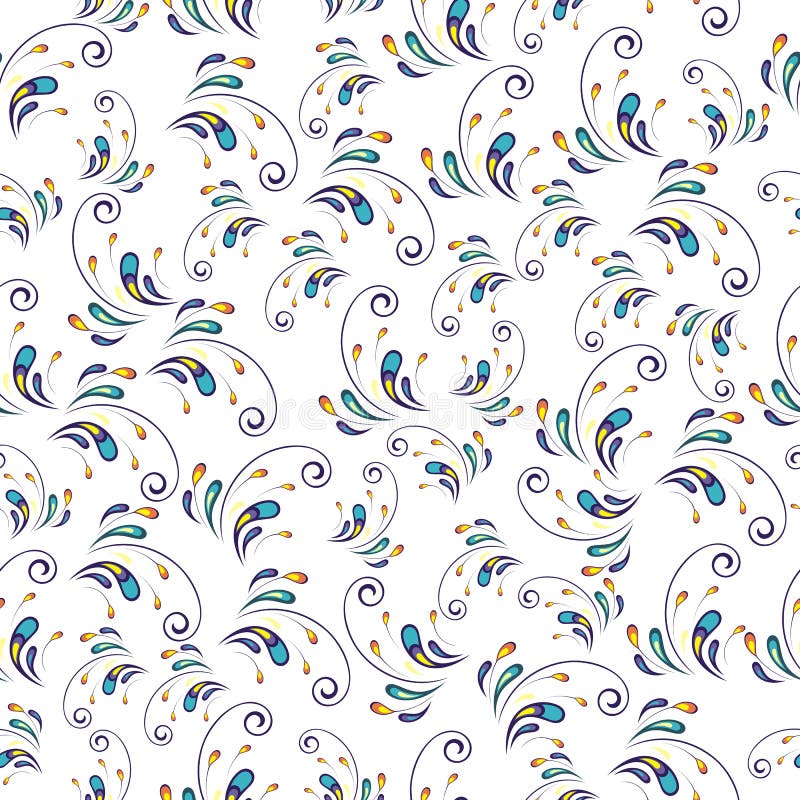 Seamless Pattern with Peacock Feathers Stock Vector - Illustration of ...