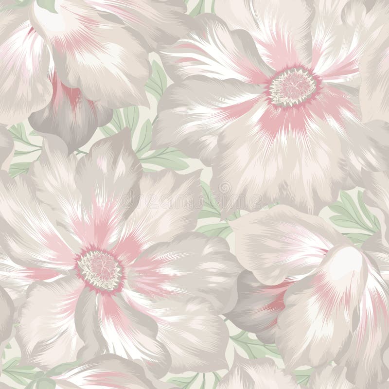 Floral seamless pattern. Flower background. Flourish tiled wallpaper with flowers vector illustration