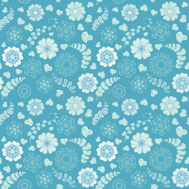Floral Seamless Pattern With Flowers. Copy Square To The ...