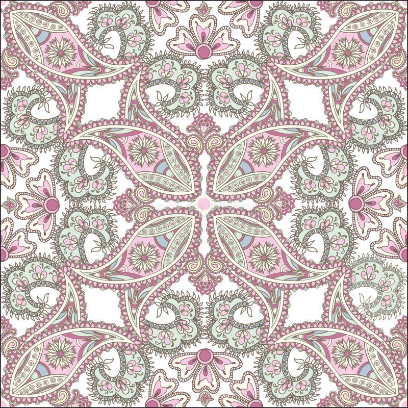 Floral seamless pattern. Fractal geometric ornament Oriental ornamental background. royalty free illustration Floral seamless pattern. Fractal geometric ornament Oriental ornamental background. royalty free illustration