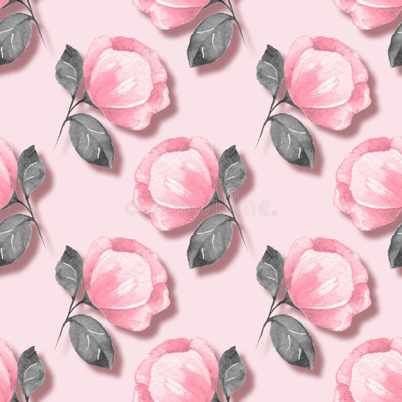 Floral seamless pattern. Pink flowers 04 royalty free illustration Floral seamless pattern. Pink flowers 04 royalty free illustration