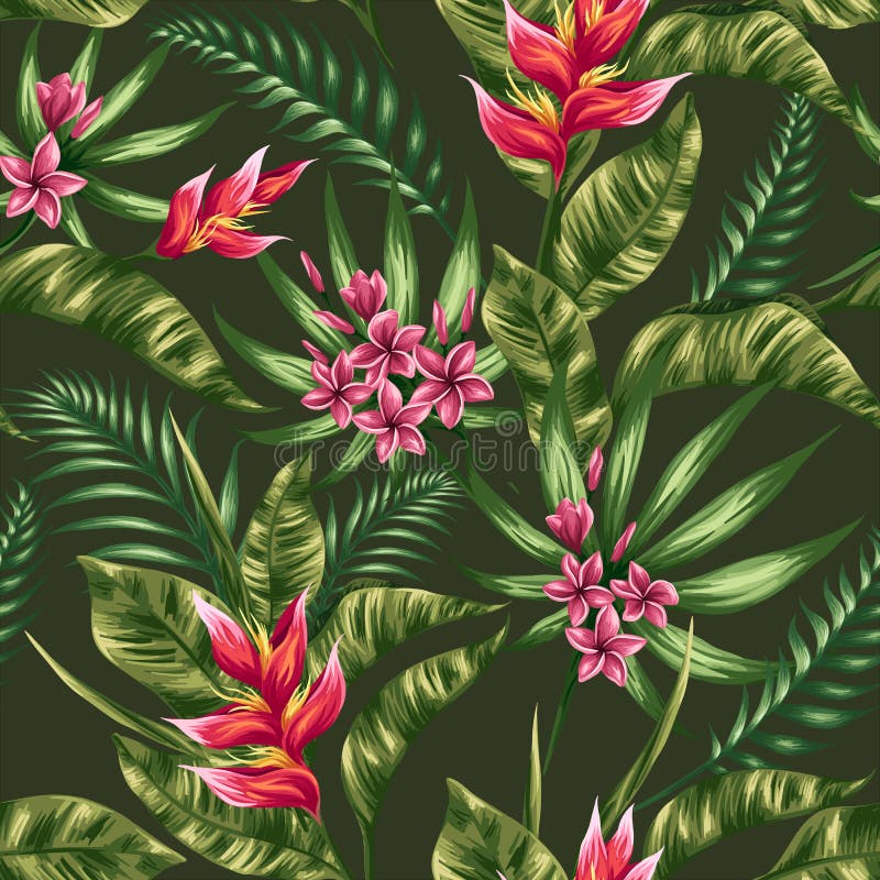 Floral seamless pattern vector illustration