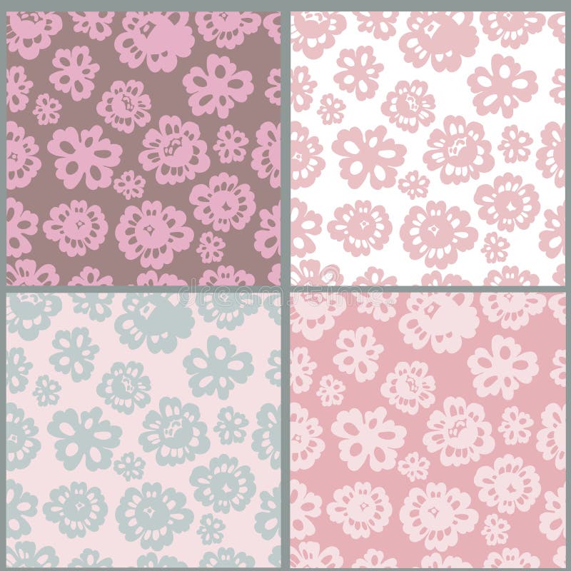 Floral seamless patterns collection