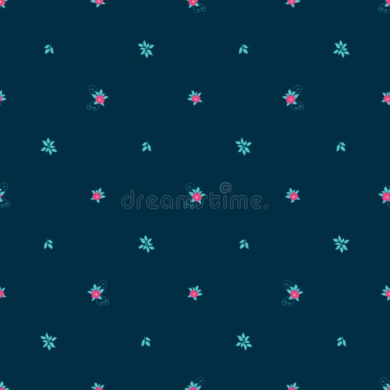 Floral seamless vector pattern with tiny flowers royalty free illustration
