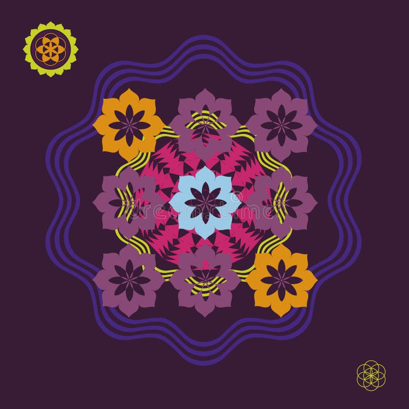 Lotus mandalas and optical illusions