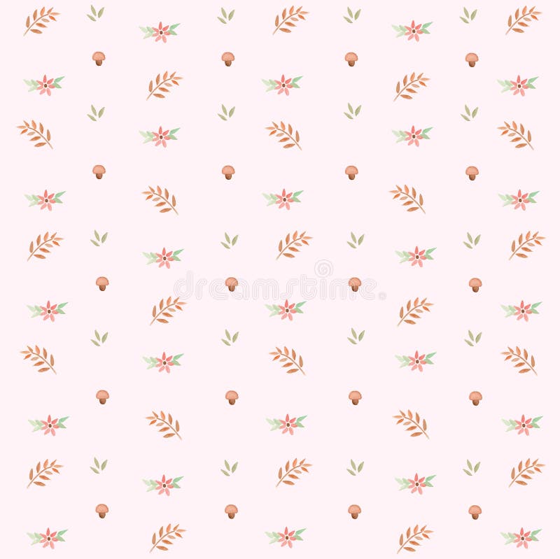 Leaves and Floral Spring Pattern