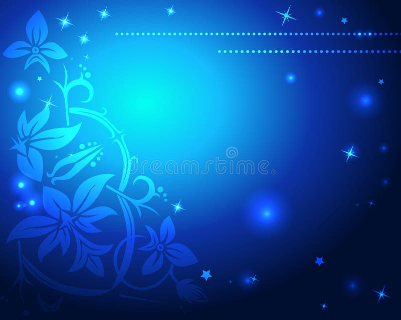 Floral and starry background