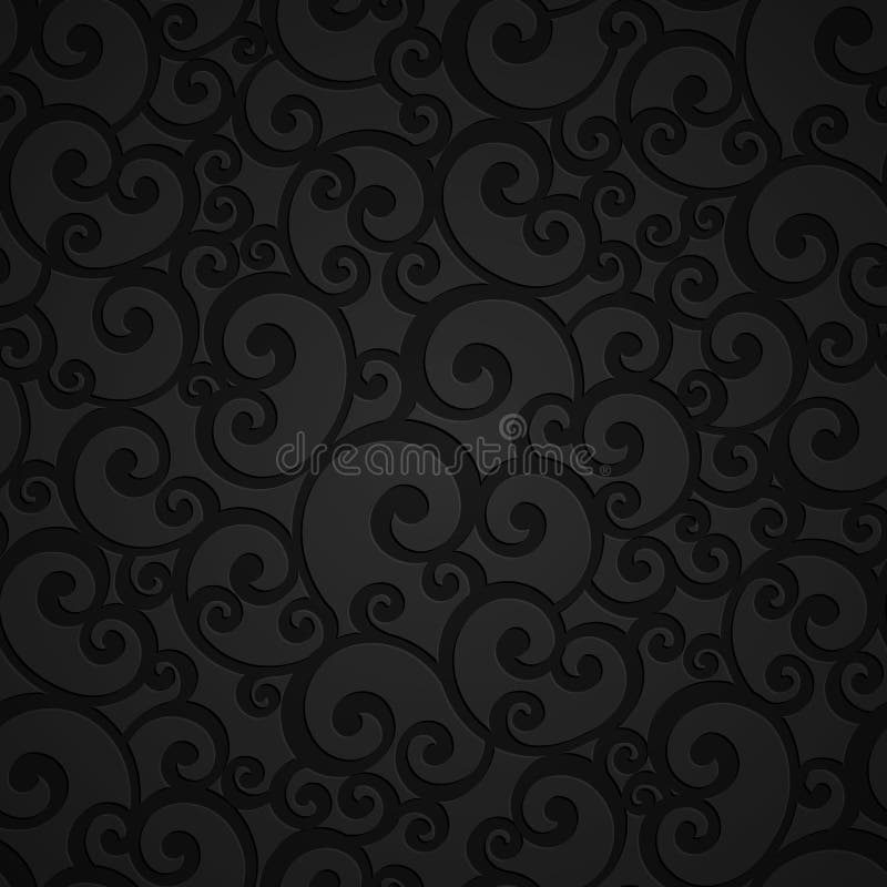 Floral Swirl Damask Seamless Pattern