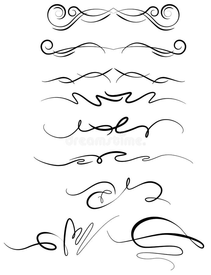 Floral swirl design elements