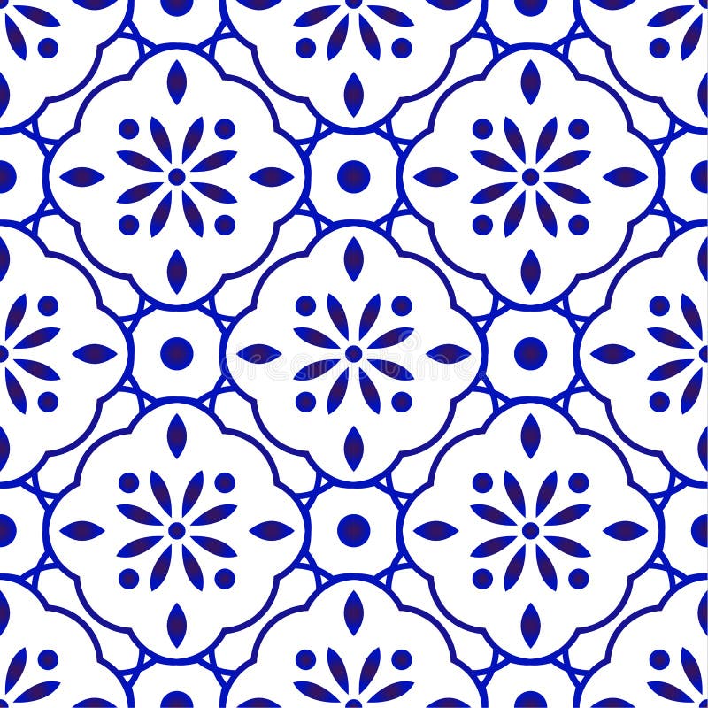 Floral tile pattern