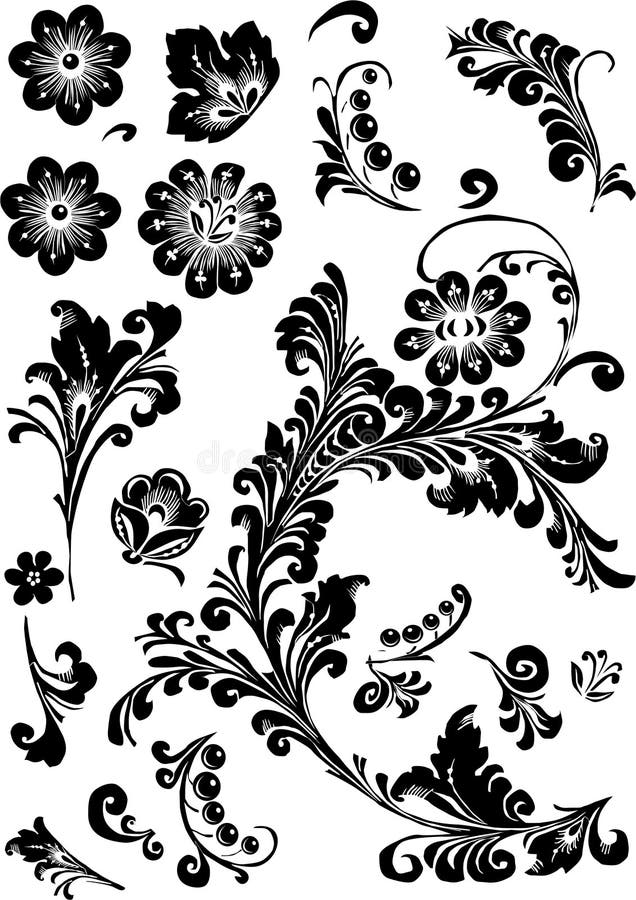 Floral traditional elements