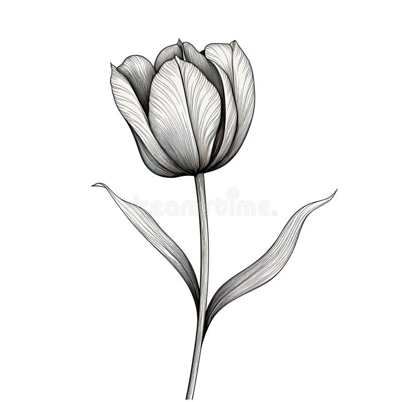 222 Tulip Outline Stock Photos - Free & Royalty-Free Stock Photos from ...