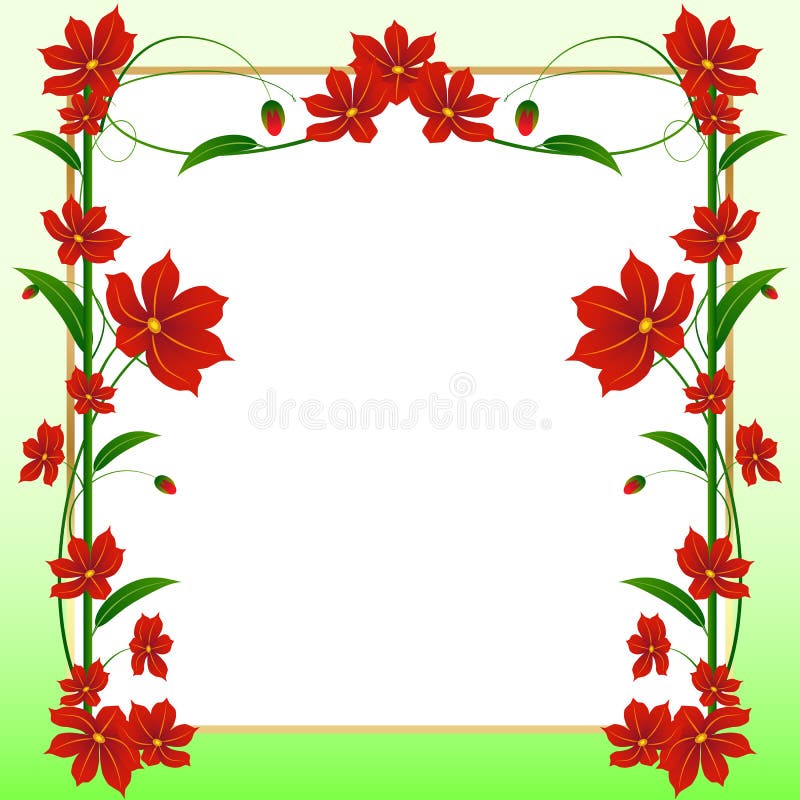 Floral vector card