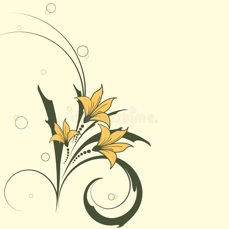 Floral vector with circles