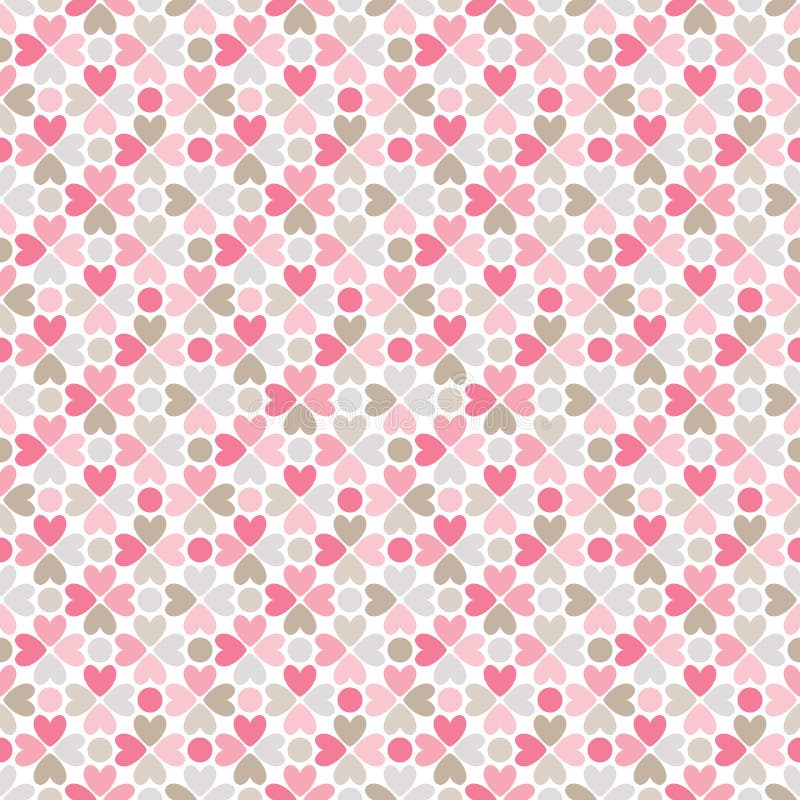 Floral vector seamless pattern. Red, pink, gray