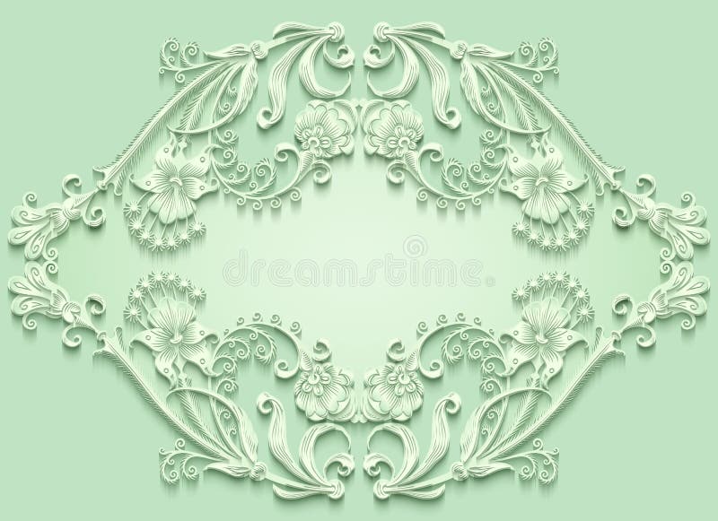 Floral Vector Vintage Border. Stock Vector - Illustration of floral