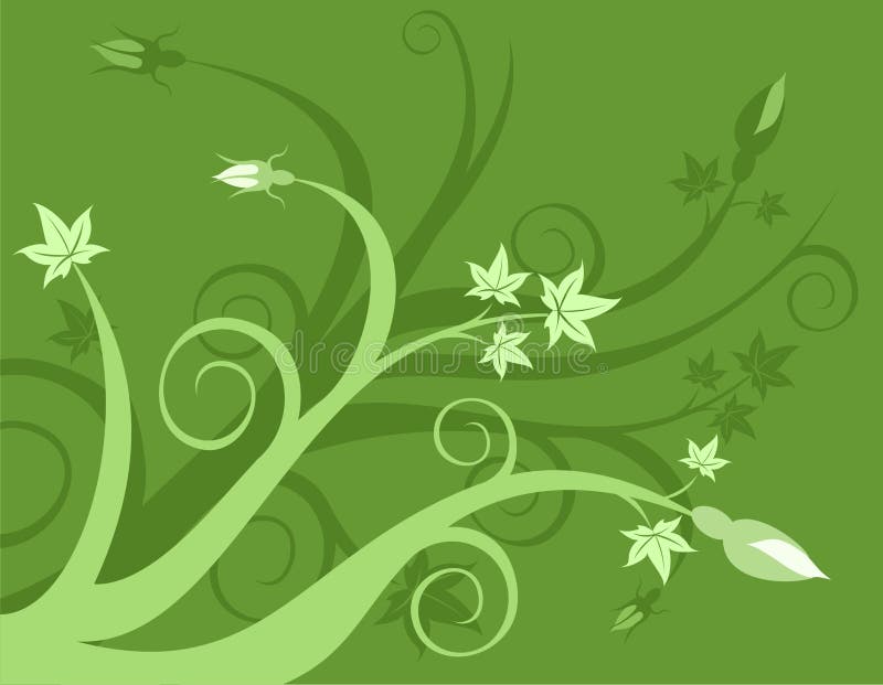 Floral vert illustration libre de droits