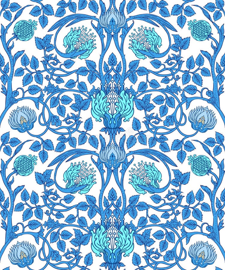 Floral Vintage Seamless Pattern for Retro Wallpapers. Enchanted Vintage  Flowers Stock Vector - Illustration of morris, britain: 212055438