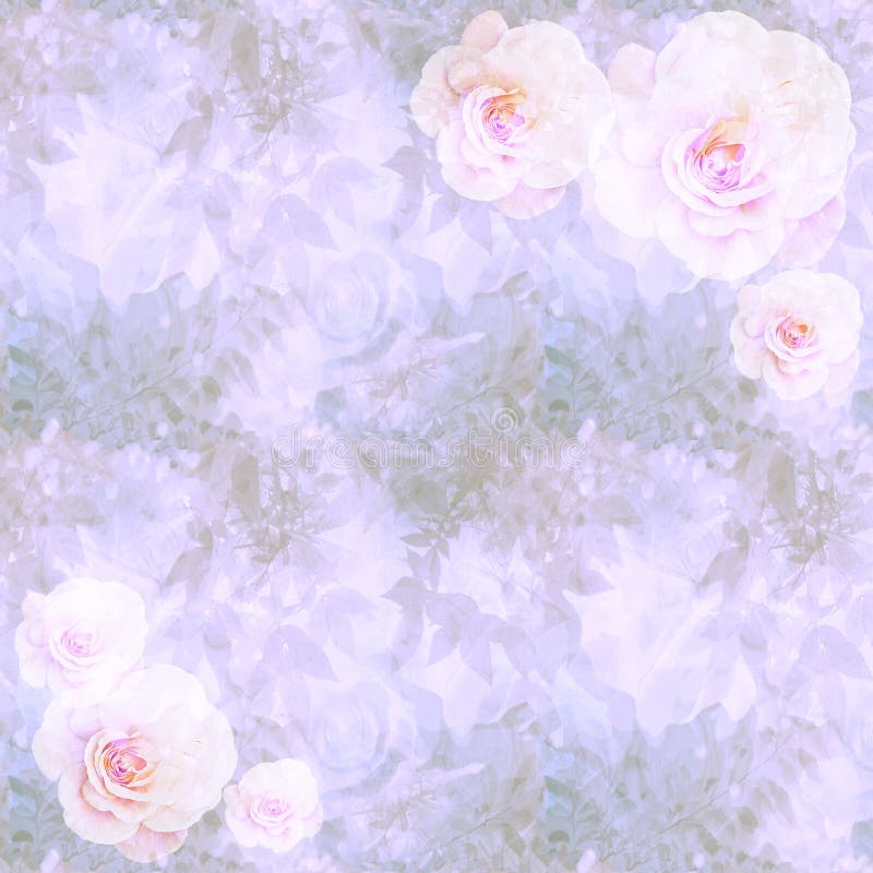 Floral vintage wallpaper with roses