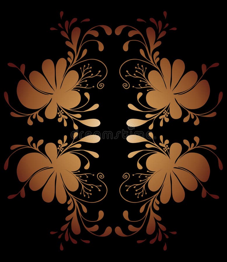 Floral wallpaper design stock illustration. Illustration of elegant