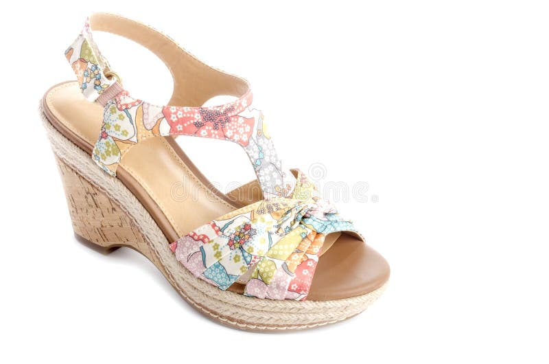 Floral Wedge Sandals #5 stock image 