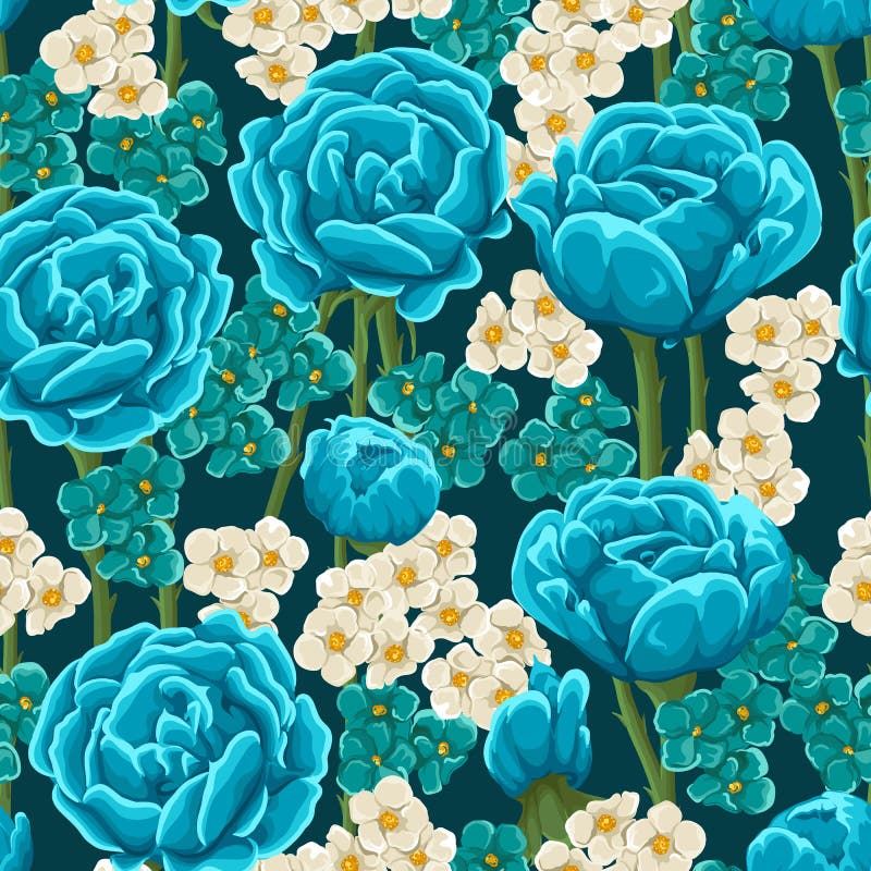 Floral πρότυπο άνευ ραφής απεικόνιση αποθεμάτων