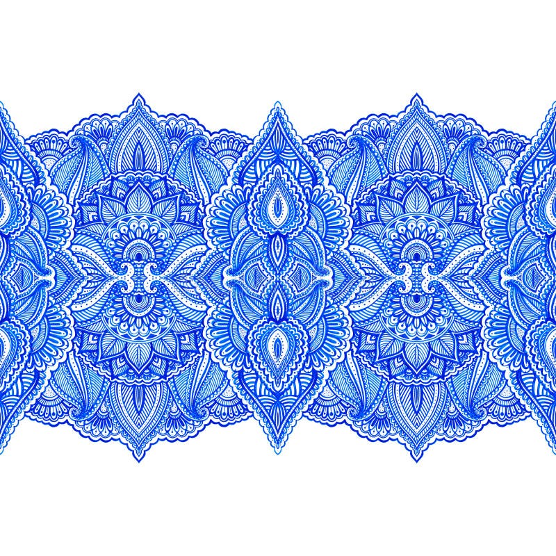 Floral σύνορα του Paisley, λουρίδα δαντελλών ελεύθερη απεικόνιση δικαιώματος Floral σύνορα του Paisley, λουρίδα δαντελλών ελεύθερη απεικόνιση δικαιώματος