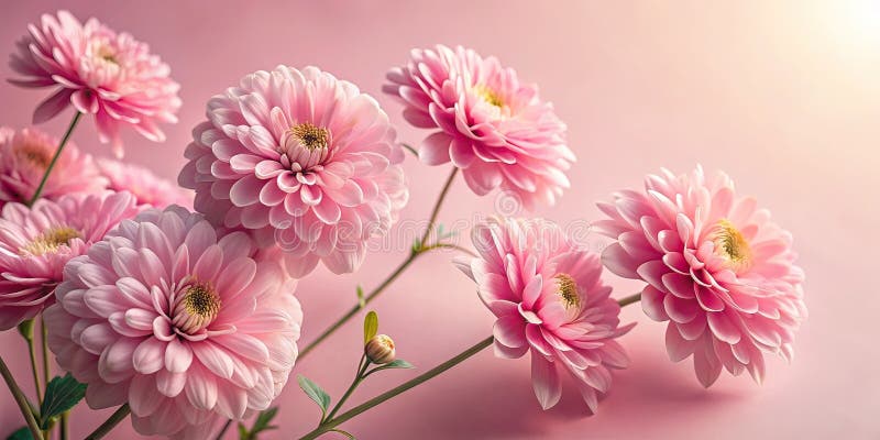 Florale minimaliste Captarea frumuseții răcoroase a primăverii într-un roz pal royalty free illustration