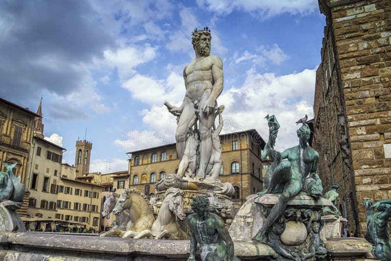 florence fontanna Neptune zdjęcie stock florence fontanna Neptune zdjęcie stock