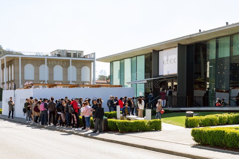 Buyers Waiting in Line To Gucci Outlet during Sale Time Editorial Image - Image of commercial, outlet: 169901364