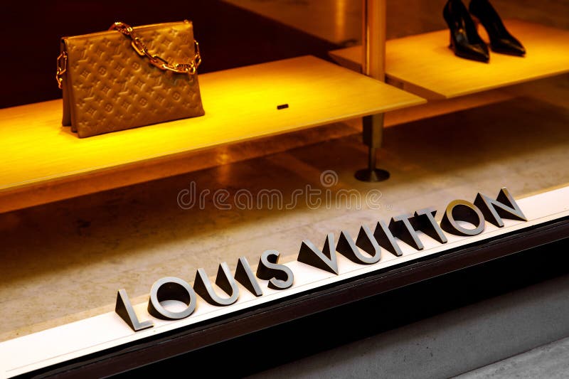 Louis Vuitton Logo and Letters Sign of Store Luxury Brand Fashion Shop  Editorial Image - Image of boutique, clothes: 203070510