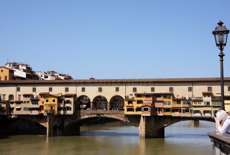 Florence, Old Bridge and lamppost