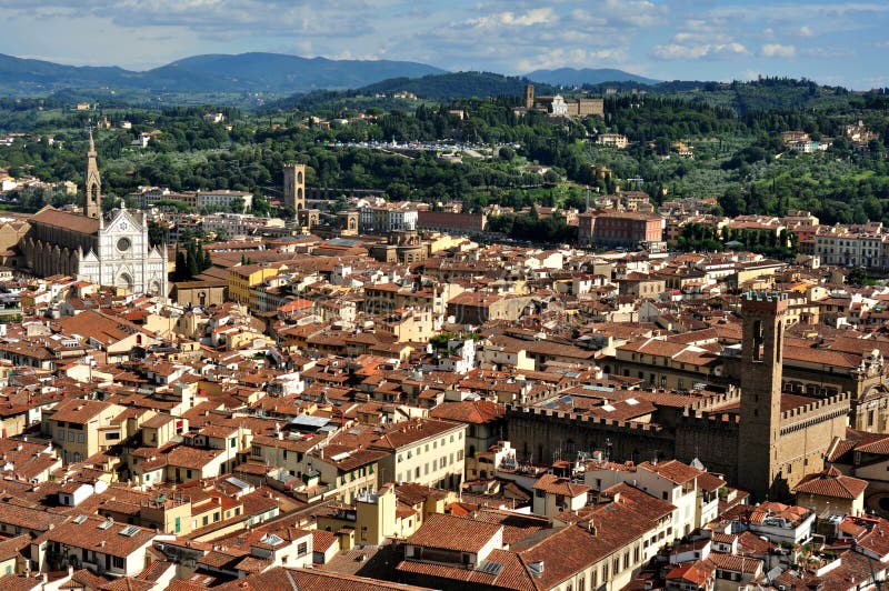 Florence roofs in city center , Italy