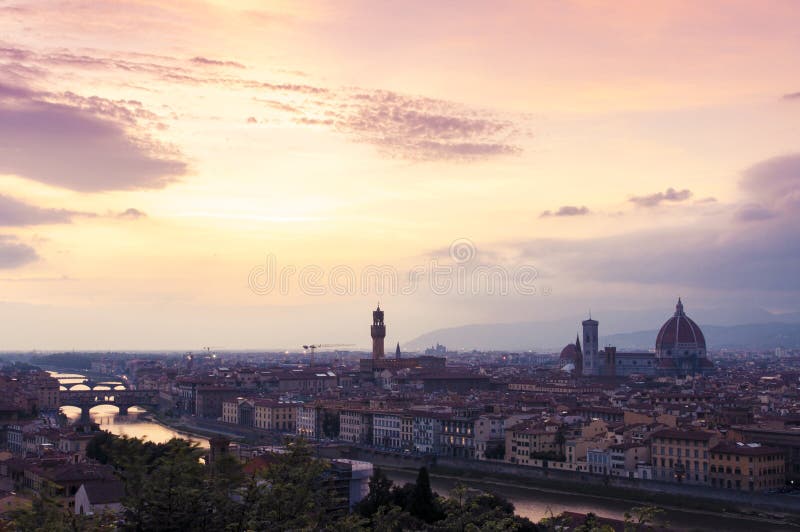 Florence Sunset photo libre de droits Florence Sunset photo libre de droits